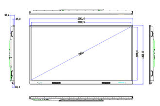 China LED Touch Screen Whiteboard  , OEM 100 Inch Interactive Board For Classroom supplier