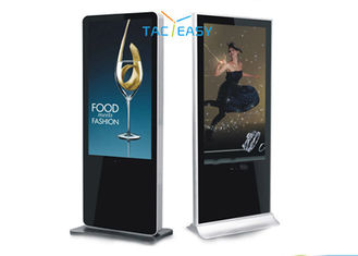 Shopping Mall Floor Standing Digital Signage , Custom Lcd Advertising Screen