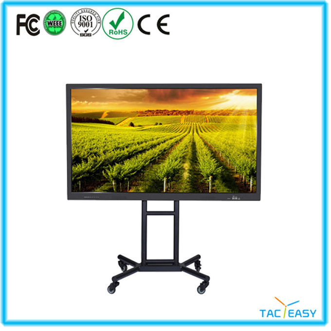 Interactive Touchscreen Whiteboard Display , Classroom Touch Screen Black Aluminum Frame