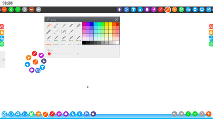 Multi Languages Touch Screen Display Software , Educational Electronic Whiteboard Software