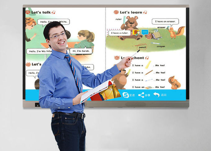 Custom 86 Inch Interactive Screens display For Education Intelligent Screen Protection Function