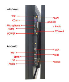 China 75 Inch Interactive Screens For Education Support Dual System Black Frame factory