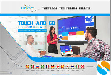China Compatible large touch screen monitor , interactive touchscreen display  low radiation factory