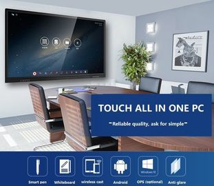 China Wall Mount Interactive Flat Panel Display , Smart Interactive Panel 8ms Fast Response Time factory